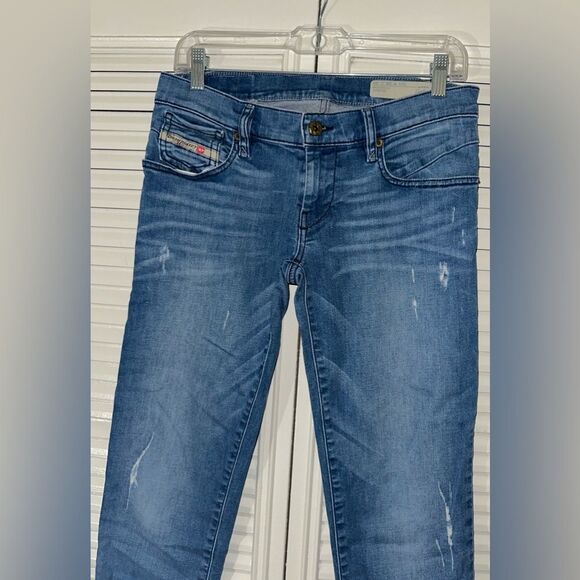 Diesel Getlegg Slim Skinny Low Waist Distressed Jean Size 28 - Picture 6 of 11